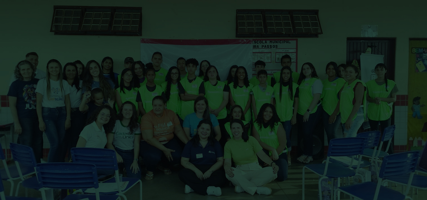 Background image showing community work